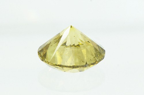 Round Shape Diamond Fancy Yellow Color Loose SI2 Certified Enhanced 2.52 Carat - Picture 5 of 8