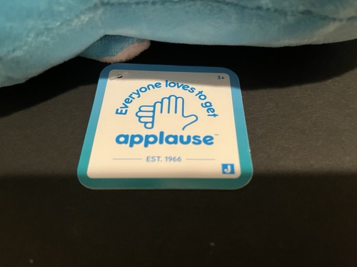 Juguete de peluche hipopótamo nuevo con etiquetas nuevo con etiqueta azul rosa blanco - Imagen 5 de 6