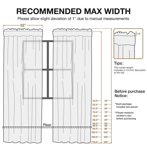 Non-See-Through Sage Green Privacy Semi Sheer Curtains for Living Room 84 Inc... - Picture 6 of 9