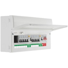 BG Dual RCD Consumer Unit Populated Metal Board 80A 30mA Type A MCBs Electric UK