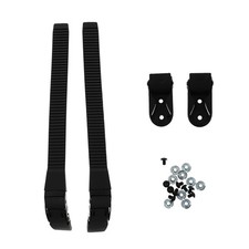 2 Set Durable PVC Roller Skate Straps Black Adjustable Energy Belts
