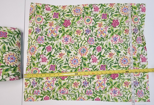 Pottery Barn Pink Green New Wave Floral Full/Queen Duvet Cover & 1 Sham PLS READ - Picture 18 of 24