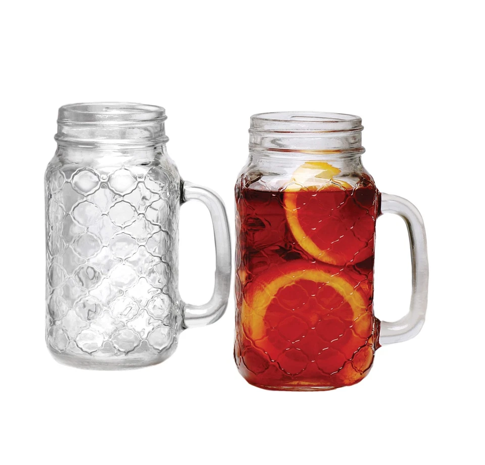 Наборы из 4 кружек AmalgamNation 24 унции со стеклянными ручками, - Изображение 3 из 4