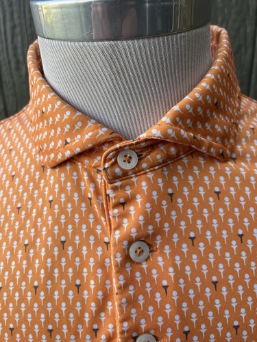 Ralph Lauren RLX Casual Orange Golf Polo Shirt Mens XL Golf Tees Allover - Imagen 3 de 9
