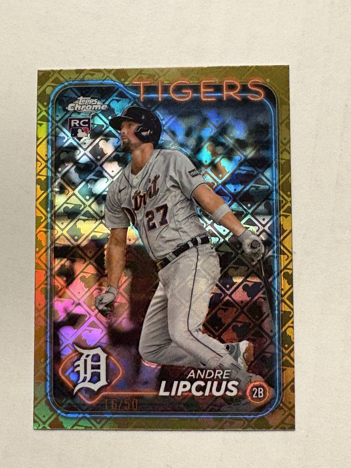 2024 Topps Chrome Logofractor Gold /50 Andre Lipcius #227  Rookie