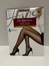 Hanes Silk Reflections pantyhose Natural size EF Ultra Sheer control top 0B260