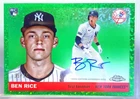 2025 Topps Chrome Platinum - Auto RC Ben Rice - Hard Signed /75 - Green Diamond