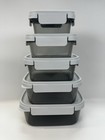 Lock & Lock 5 Piece Square Nestable Air & Watertight Container Set Food Storage