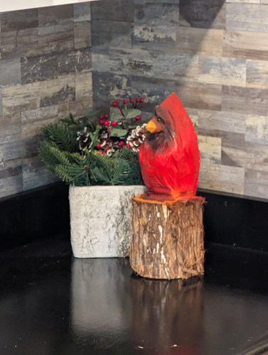 Cardenal del Norte hecho a mano | Decoración del hogar o arte de patio hecho en los EE. UU. por Wood Chai - Imagen 3 de 12