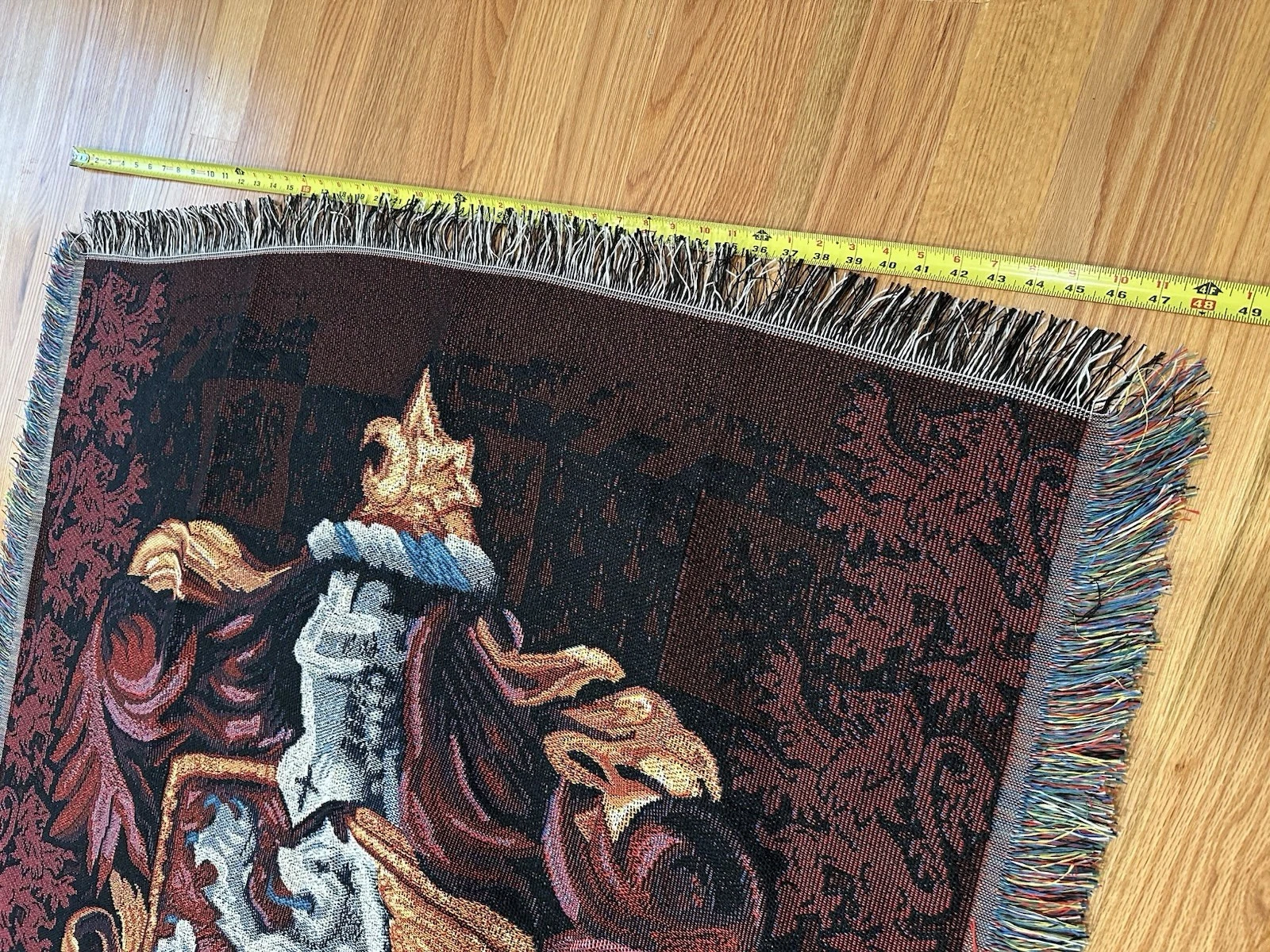 Harry Potter Gryffindor Crest Wall Hanging Tapestry Woven Throw Blanket Fringe