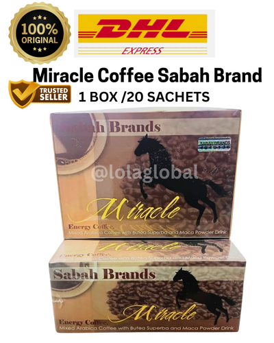 1 x 20 Beutel Miracle Coffee Sabah Marken - für Männer und Frauen Energiebooster