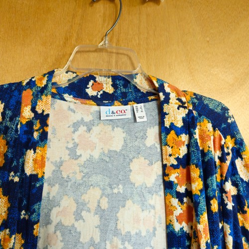 Denim & Company Open Cardigan L Colorful - Picture 7 of 9