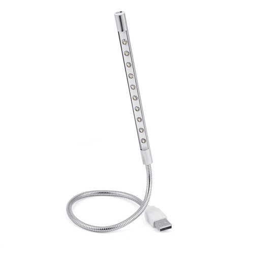 Portable Stylish High Brightness USB 10x LED Lamp Blubs Light For PC/ Laptop NEW - Zdjęcie 12 z 12