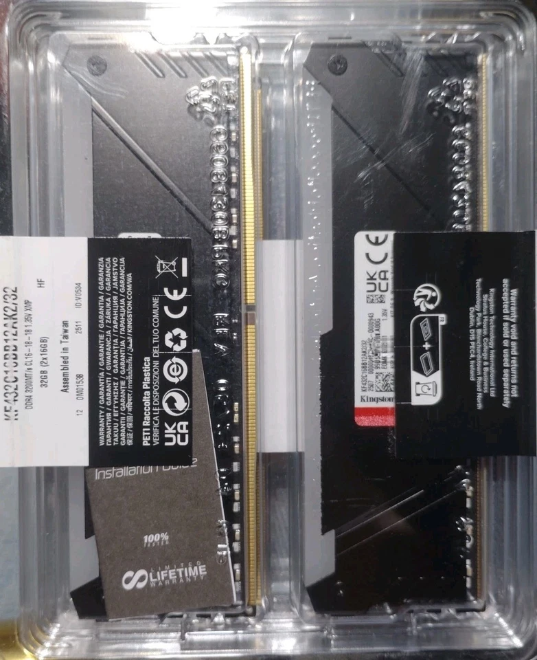 Kingston FURY Beast 32GB (2 x 16GB) 288-Pin PC RAM DDR4 3200 (PC4 25600) Desktop - Image 3 of 3