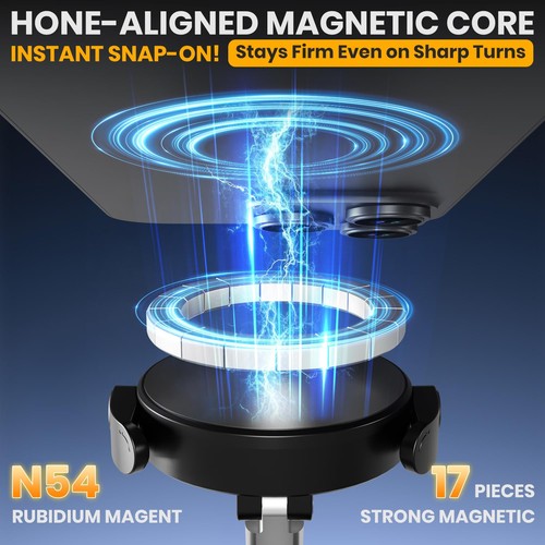 Upgraded 360° Adjustable Vacuum Magnetic Phone Holder, Vacuum Suction Magneti... - Picture 3 of 8