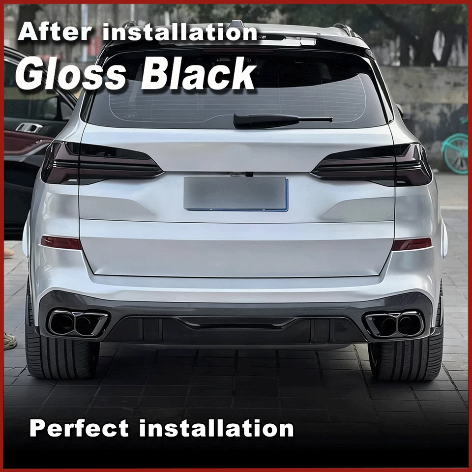 Für BMW X5 G05 X7 G07 2019-2025 Glanz Schwarz Auspuffblende Endrohr Tailpipe - Bild 3 von 4