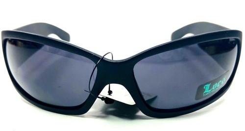 Gafas de sol Locs Hard Core Tonos negro mate con tachuelas rectangulares para hombre lentes de humo - Imagen 7 de 11