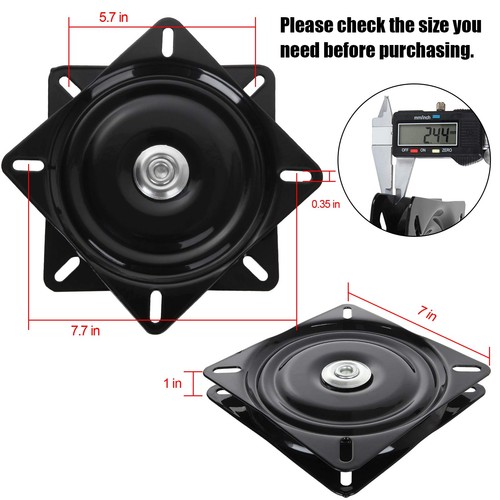 2 Pack 7 Inch Heavy Duty Bar Stool Swivel for Recliner Chair Square Swivel Me... - Picture 2 of 7