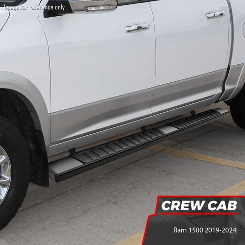 Fit 19-24 Ram 1500 Crew Cab 6" Black Aluminum Flat Side Step Bar Running Boards - Picture 8 of 8