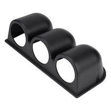 Black 3-Hole 52mm Triple Gauge Pod Holder, Universal ABS Plastic Dashboard