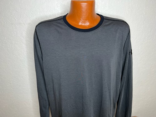 Men's Under Armour Threadborne Fitted L/S Athletic T-Shirt Extra Large XL - Gray - Picture 3 of 5