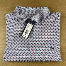 Vineyard Vines Printed Sankaty Polo - Solo Cups - Golf Performance Size M  98