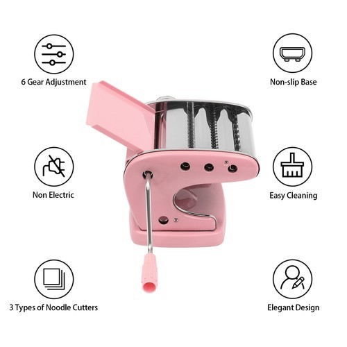 Fresh Pasta Maker Roller Machine for Spaghetti Noodle Fettuccine Stainless Steel - Picture 6 of 18