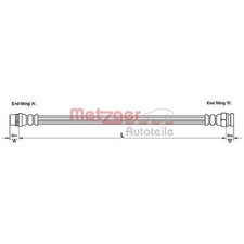 Metzger Bremsschlauch vorne rechts für Citroen Berlingo C4 Ds5 Peugeot 5008 Par