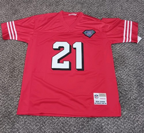 Deion Sanders San Francisco 49ers XL 52 Red NFL Jersey Brand New - Picture 2 of 2