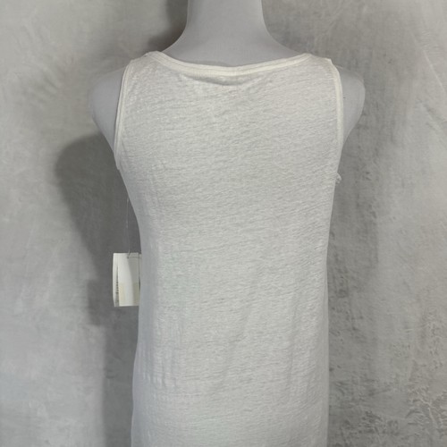 NEW EILEEN FISHER 100% Linen Jersey Tunic Tank Size PP White Dress Minimalist - Picture 4 of 14