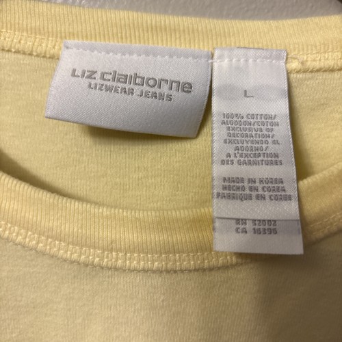 Liz Claiborne Damen T-Shirt Gelb Kurzarm L - Bild 2 von 3