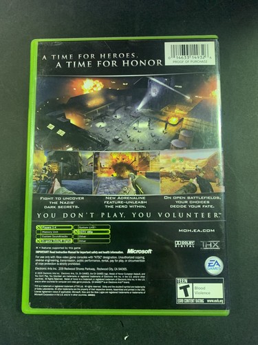 Medal of Honor: European Assault (Microsoft Xbox, 2005) CIB Complete Tested MINT - Picture 2 of 6