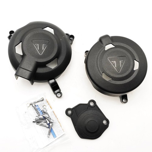 Set Coperchi Motore, Neri, Originali, Triumph Trident 660 / Tiger Sport 660 - Foto 2 di 2