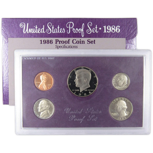 1984-1993 U.S. Mint Proof Set Lot PURPLE Box w/ COAs -As Is - Picture 4 of 11