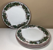 MACY'S ROYAL GALLERY All the Days of Christmas 8" Set of 4 SALAD DESSERT PLATES