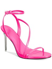 AAJ BY AMINAH Womens Pink Strap Zayn Almond Toe Stiletto Heeled Sandal 5.5 M