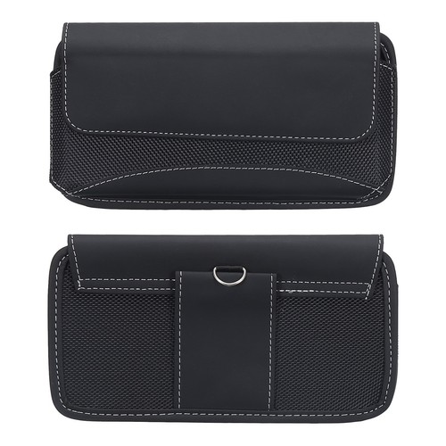 Phone Belt Holder for 6.3" Phone Horizontal Nylon Black