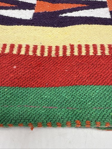 NWT NOS Nalini Woven Fabric Colorful 20"x12" Indian Boho Satchel Tote Flap Purse - Picture 6 of 16