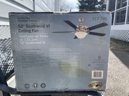 Hampton Bay Transitional Collection 52" Southwind VI Ceiling Fan - Picture 2 of 3