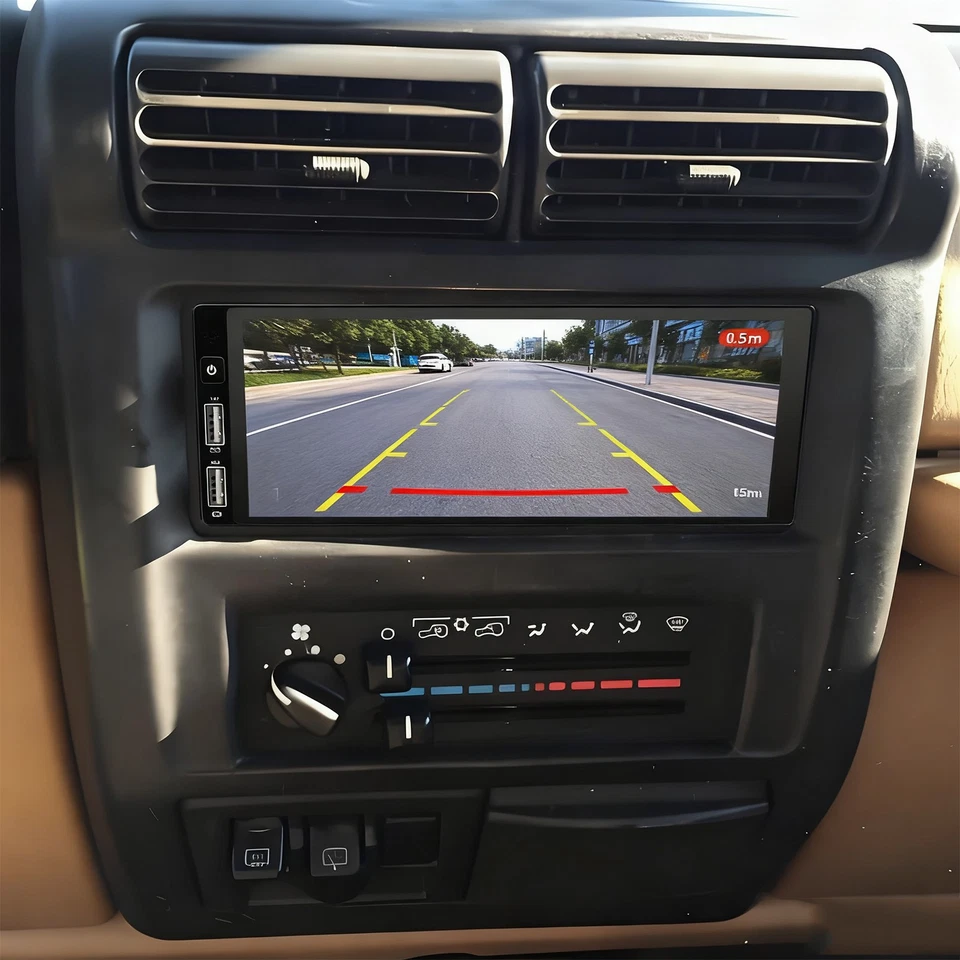 Radio estéreo para automóvil 6,8" Android 15 Carplay navegación GPS para Jeep Wrangler TJ 1997-2002 Foto 3 de 4
