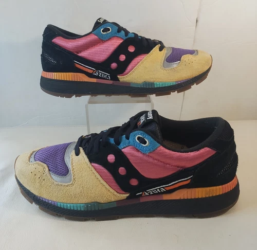 SAUCONY Azura Mens 9.5 Multicolor Gum Noir Low Athletic Sneakers S70509-1