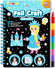 Foil Art Craft Kit for Kids   Winter DIY Art Supplies, Travel Toys  Party Favor
