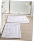  Bathroom Rug Set 2 Piece 24x16, Non Slip Washable Bath Mat for Shower Floor, 