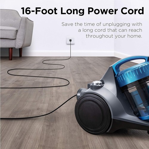 Eureka WhirlWind Bagless Canister 2.5L Vacuum Cleaner, Lightweight Vac Blue - Picture 8 of 11
