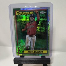 2025 Topps Chrome Logofractor Jose Ramirez 35th Anniversary #90CB-5 Green /99