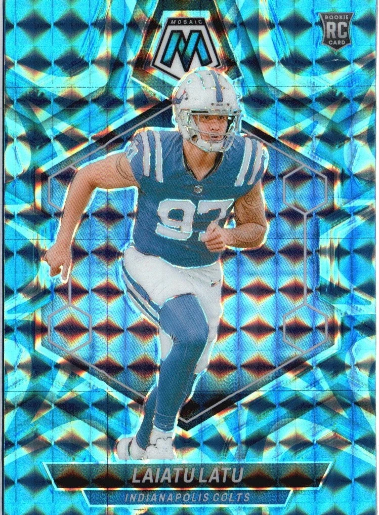 2024 Panini Mosaic #315 Laiatu Latu Mosaic Reactive Blue