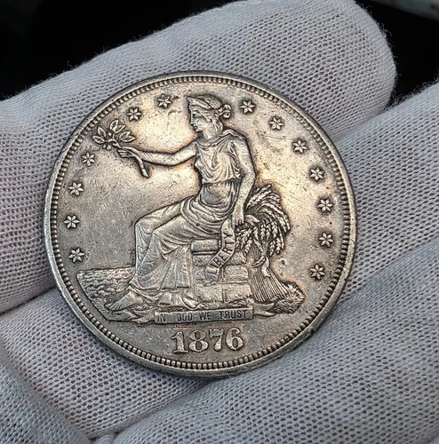 1876 Trade Dollar Great Looking Higher Grade Key Date Old Coin!! A10