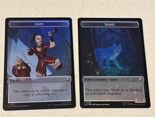 2 x mtg foil token Copy // Spirit, 001//0…