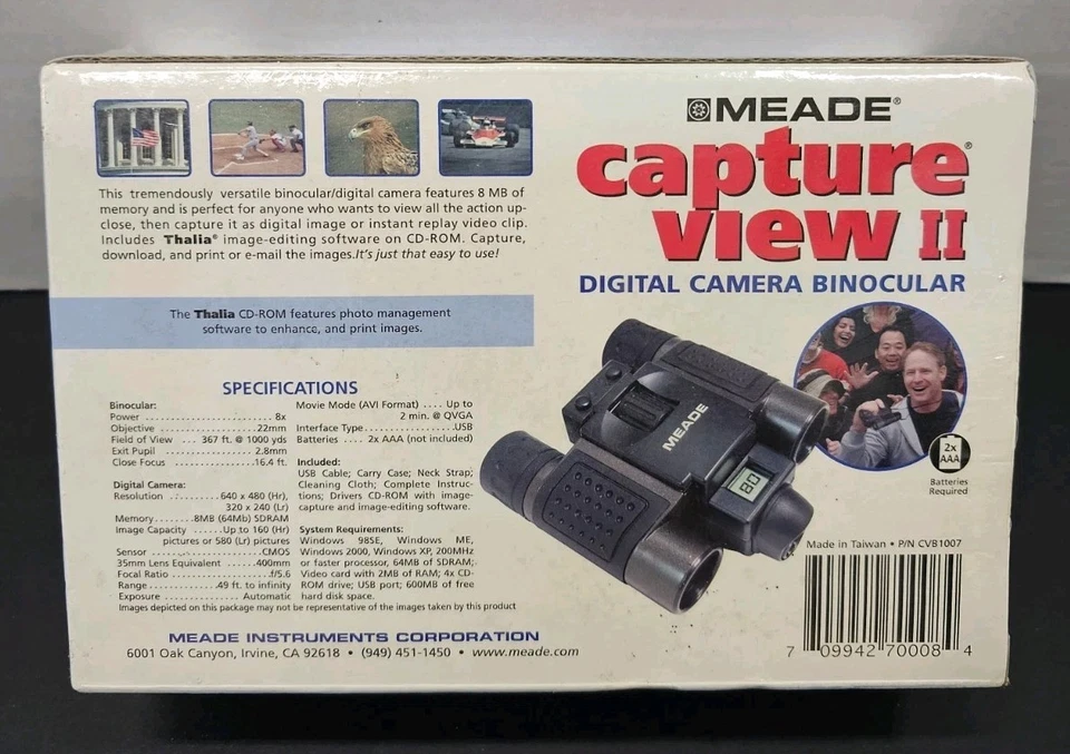 Meade Capture View ll Digital Camera Binocular New/Sealed - Image 2 of 3