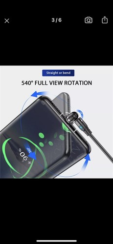 360° Rotation Magnetic Micro USB Charging Cable For Android Samsung - Picture 3 of 3